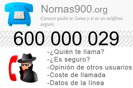 Teléfono 600000029