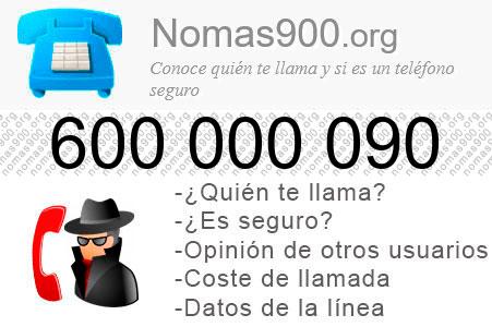 Teléfono 600000090