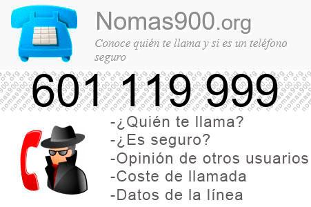 Teléfono 601119999