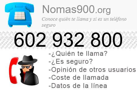 Teléfono 602932800