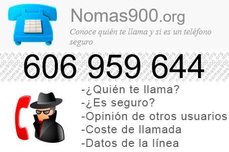 Teléfono 606959644