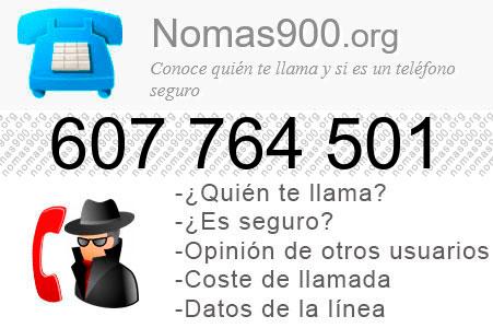 Teléfono 607764501