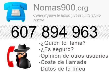 Teléfono 607894963