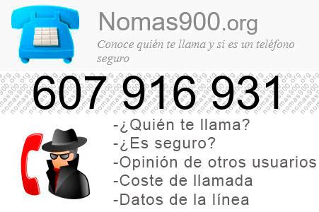 Teléfono 607916931