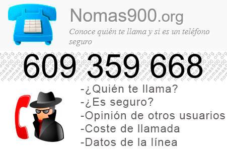 Teléfono 609359668