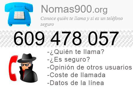 Teléfono 609478057