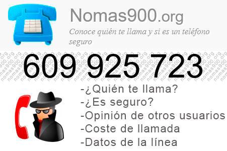 Teléfono 609925723