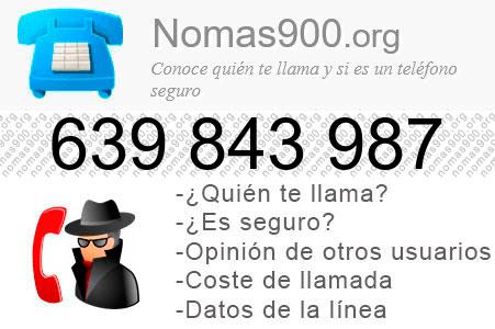 Teléfono 639843987