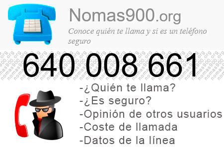 Teléfono 640008661