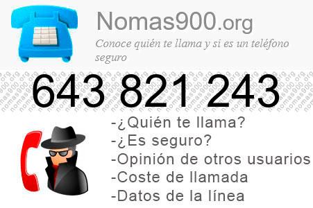 Teléfono 643821243