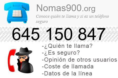 Teléfono 645150847