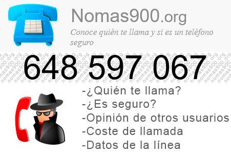 Teléfono 648597067