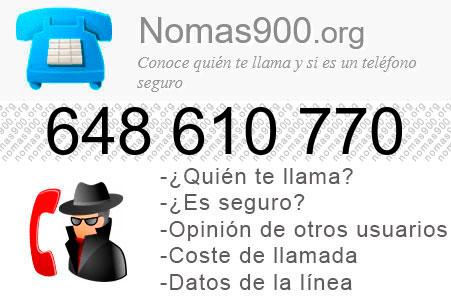 Teléfono 648610770