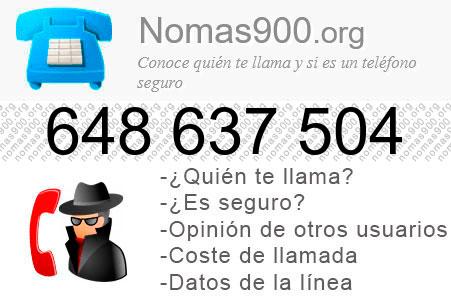 Teléfono 648637504