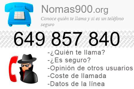 Teléfono 649857840