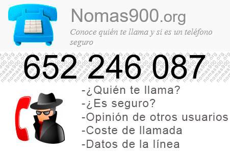 Teléfono 652246087