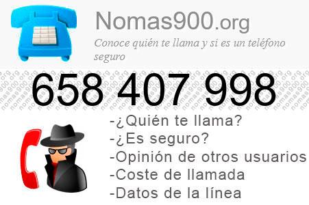 Teléfono 658407998