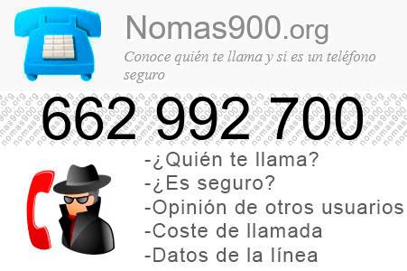 Teléfono 662992700