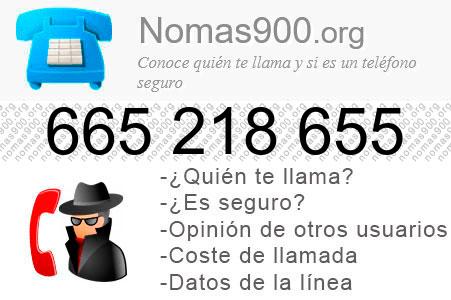 Teléfono 665218655