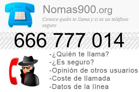 Teléfono 666777014