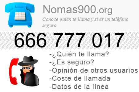 Teléfono 666777017