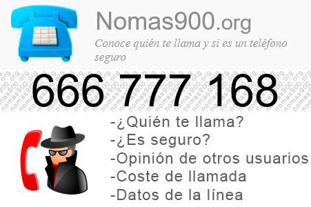 Teléfono 666777168