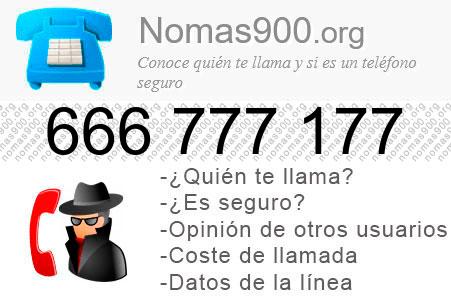 Teléfono 666777177