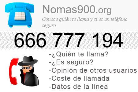 Teléfono 666777194