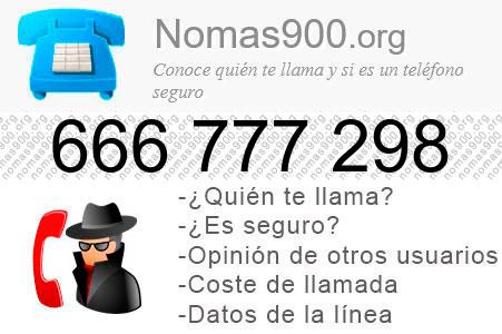 Teléfono 666777298