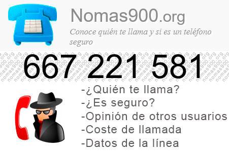 Teléfono 667221581