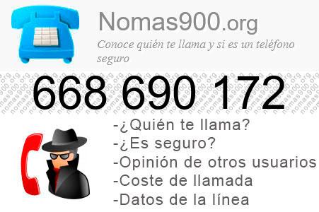 Teléfono 668690172