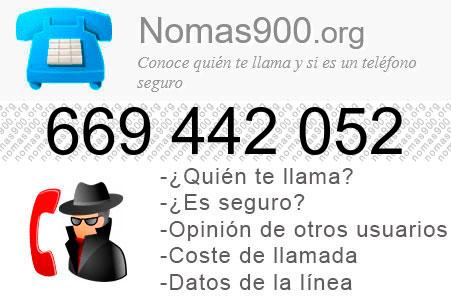 Teléfono 669442052