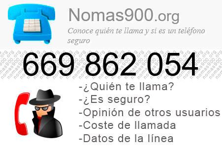 Teléfono 669862054