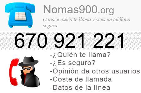 Teléfono 670921221