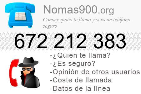 Teléfono 672212383