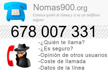 Teléfono 678007331