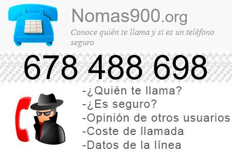 Teléfono 678488698