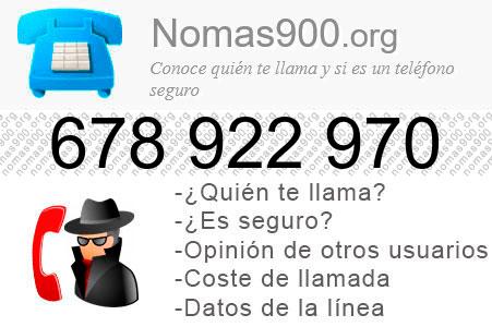 Teléfono 678922970