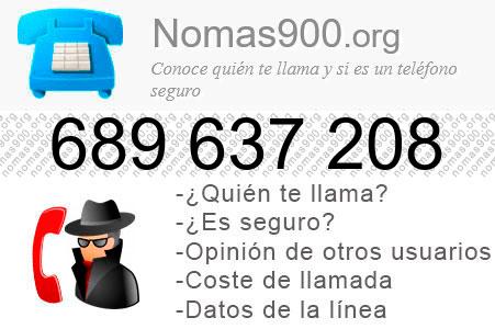 Teléfono 689637208