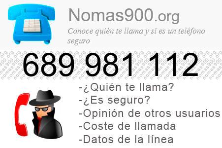 Teléfono 689981112