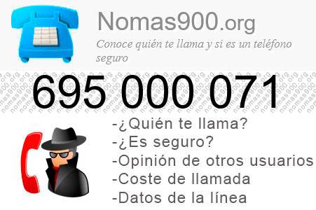 Teléfono 695000071