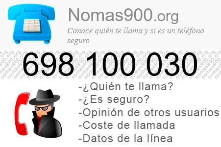 Teléfono 698100030