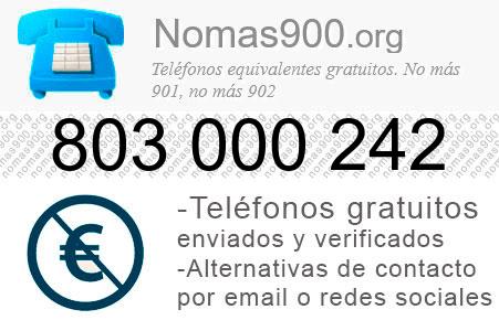 Teléfono 803000242