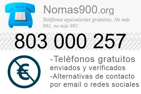 Teléfono 803000257