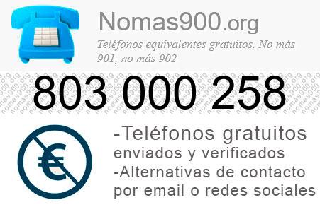 Teléfono 803000258