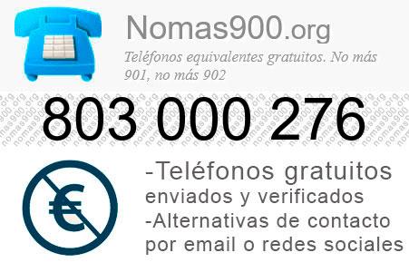 Teléfono 803000276