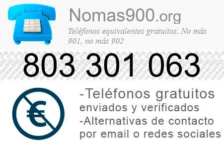 Teléfono 803301063