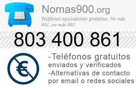 Teléfono 803400861