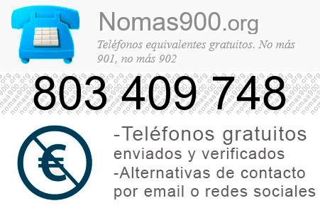 Teléfono 803409748