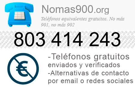 Teléfono 803414243